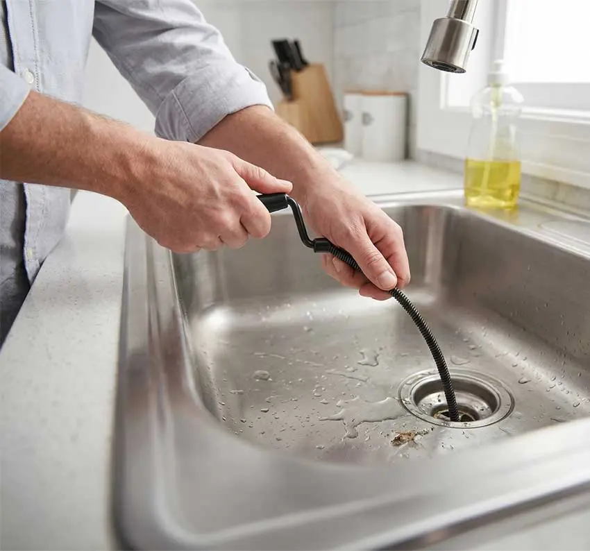 Drain cleaning using snaking