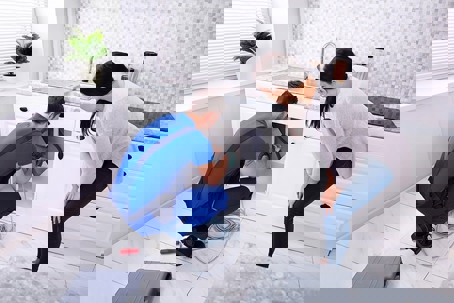 a plumbing technician and the owner was talking