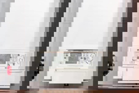 A control panel of a combi boiler