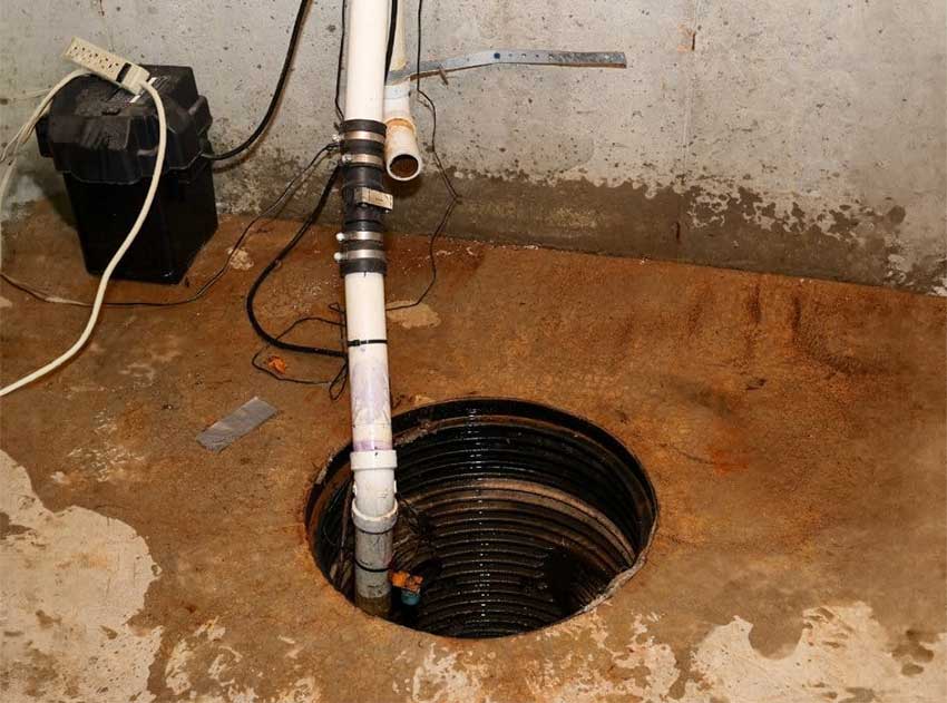 Sump-pump-installation in crawlspace