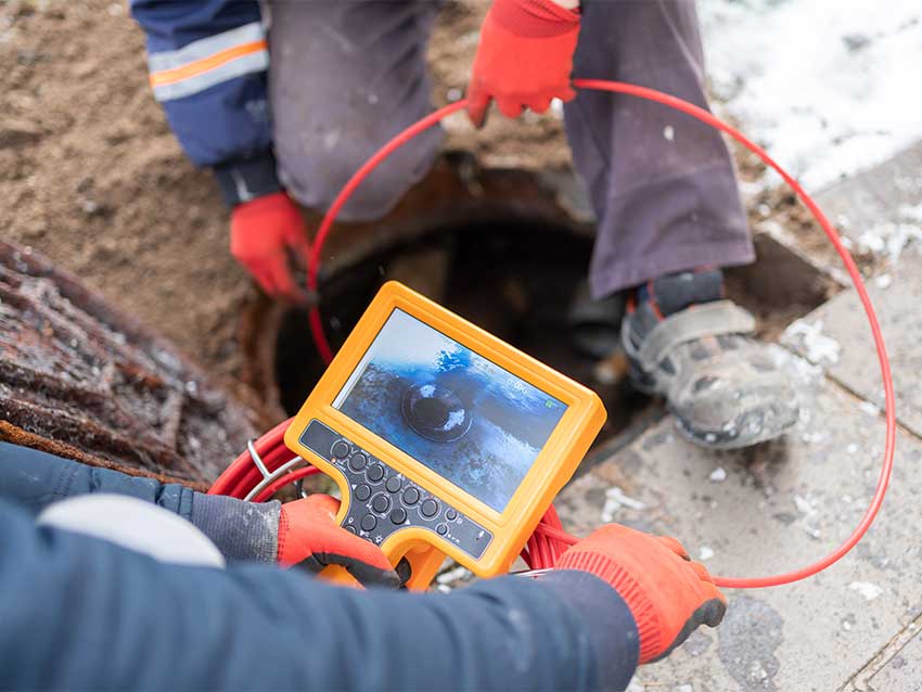 preventive sewer services - using video camera